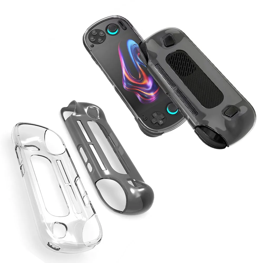 

Transparent Cooling Case for Retroid Pocket 6 Game Console TPU Anti-drop Protective Cover Transparent Black