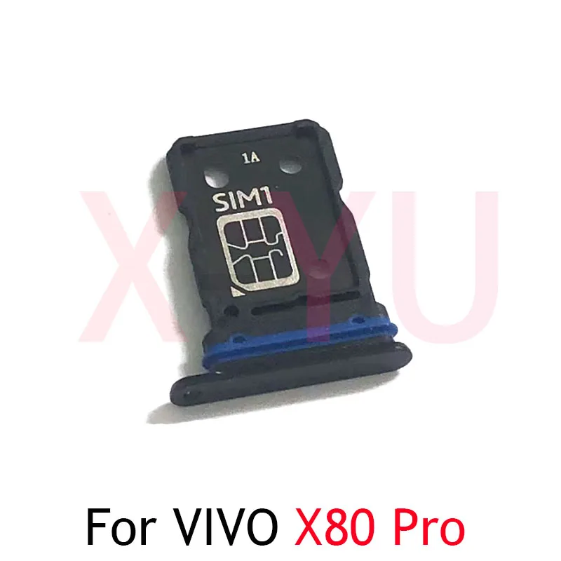 Vivo X70 Pro Plus X80 Pro V2133A V2104 용 Sim 카드 트레이 홀더, Sim 카드 슬롯 트레이 홀더 Sim 카드 리더 소켓