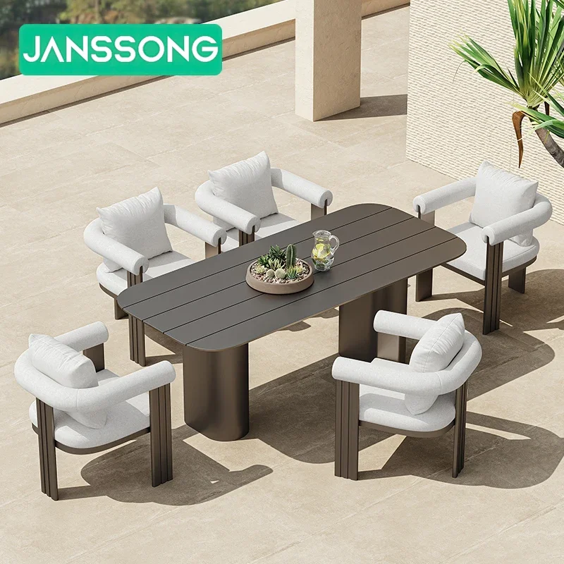 Patio Dining Set Hotel Outdoor Dining Set Garden Furniture Garden Table and Chairs Outdoor Dining Tables Aluminum Table Set