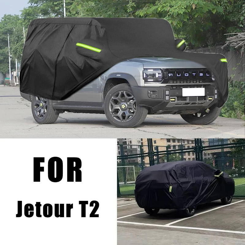 

For Jetour T2 All-Weather Car Covers 6-in-1 Waterproof Dustproof UV Proof Snowproof Scratch Resistant Protection