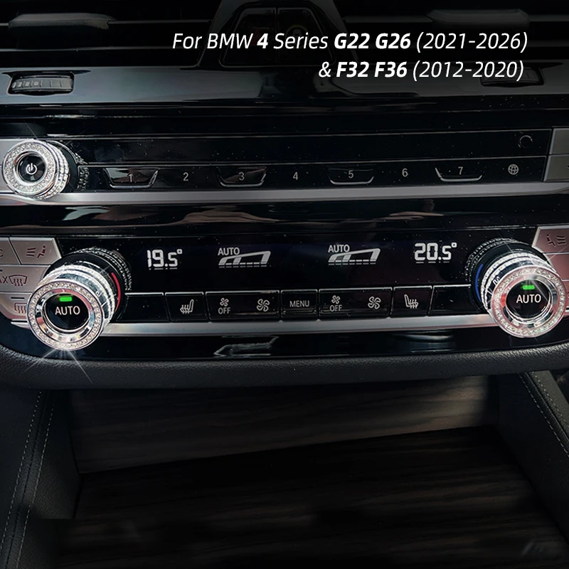 For BMW 4 Series F32 F36 G26 G22 Luxury Crystal Diamond Car Interior Accessories Kit Trim Sticker Car Styling view 6
