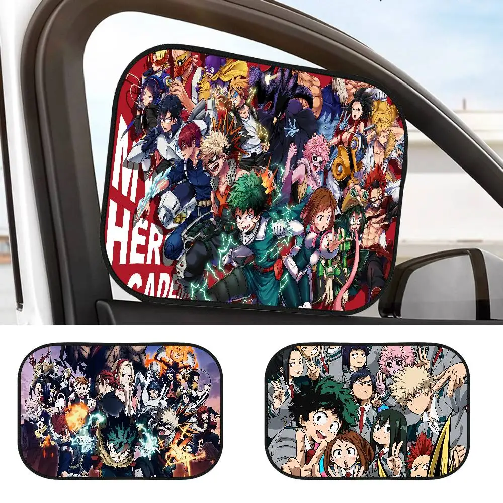 

My H-Hero Academia Car Electrostatic Film Side Window Sunshades Windshield Auto Window Sunshade Cover For Children Baby