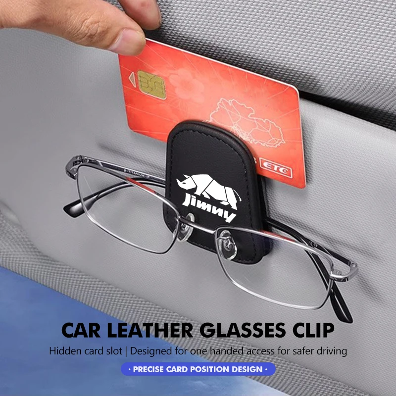 

Car Magnetic Leather Sun Visor Glasses Clip Card Ticket Holder For Suzuki Jimny JB64 JB74 JB43 JB53 JB32 Auto Accessories
