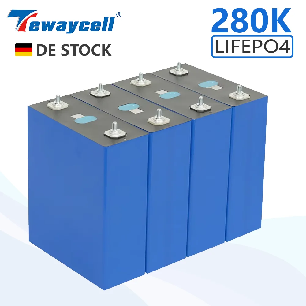 EU Warehouse Tewaycell 280K 280AH Lithium iron Phosphate Cell 6000 Cycles 3.2V Lifepo4 Battery with Busbar Germany Battery Cell