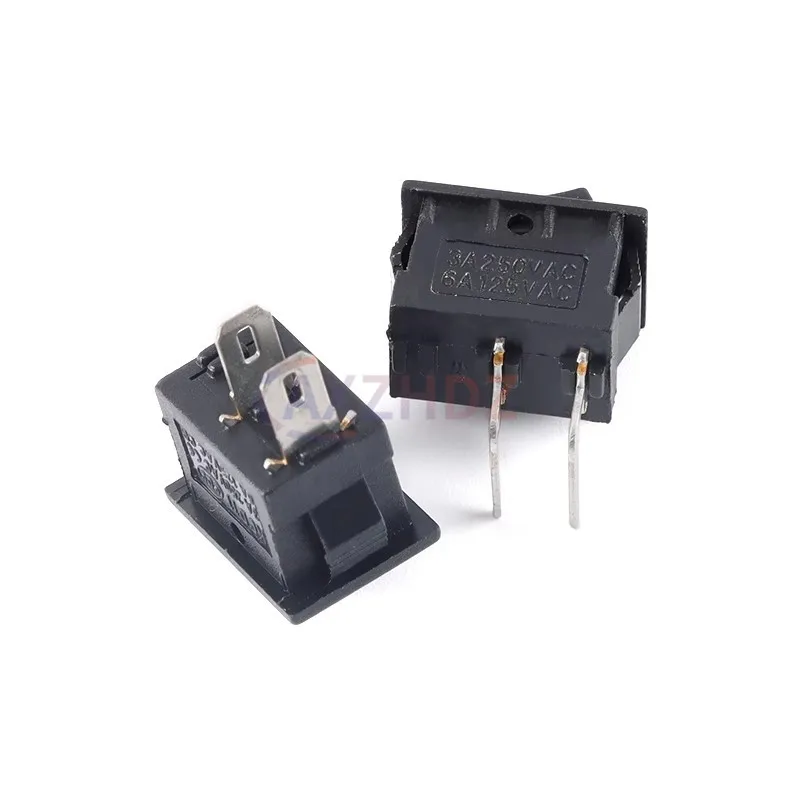 10PCS KCD11 Rocker Switch 10*15mm Mini Push Button Switch ON-OFF / ON-OFF-ON 2 Pins / 3 Pins 3A 250VAC / 6A 125VAC 10x15mm