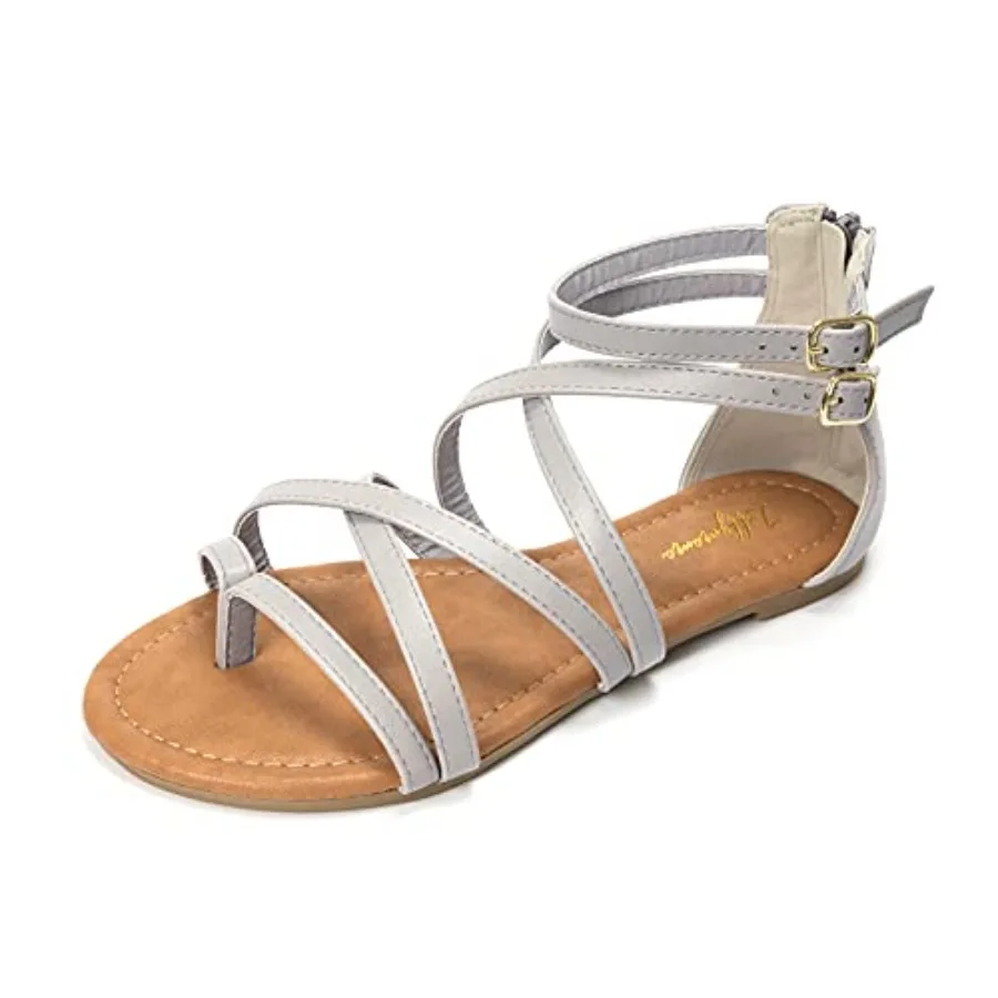Women's Gladiator Strap Sandals, Ankle Strap Flat Sandals, Thong Cross Fisherman Shoes