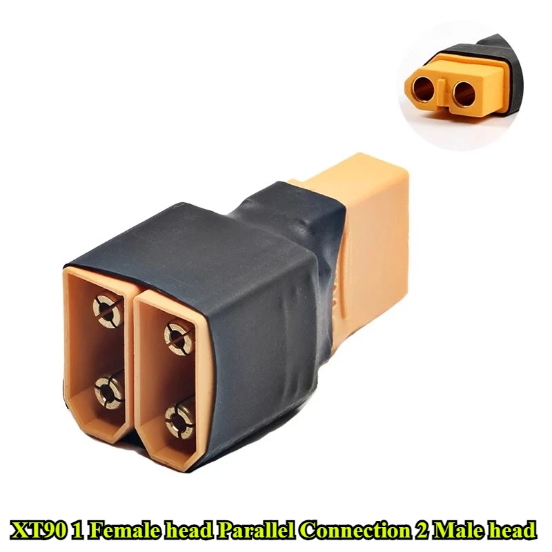 XT90 Male Female 1 To 2 Parallel Adapter Connector Battery Series Connection Cable For RC Lipo Battery Airplane Quadcopter Drone
