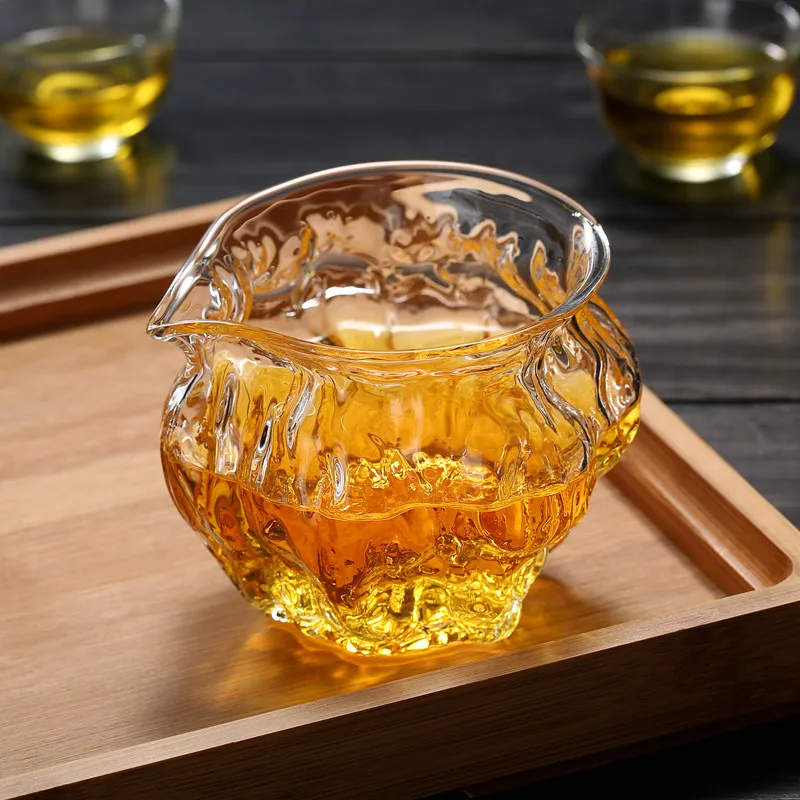 Tee-Eiusse aus Glas im japanischen Stil, Krug, hitzebeständig, gehämmert, Kung Fu, Chahai, kreatives Phnom Penh-Teegeschirr, transparente Teetasse