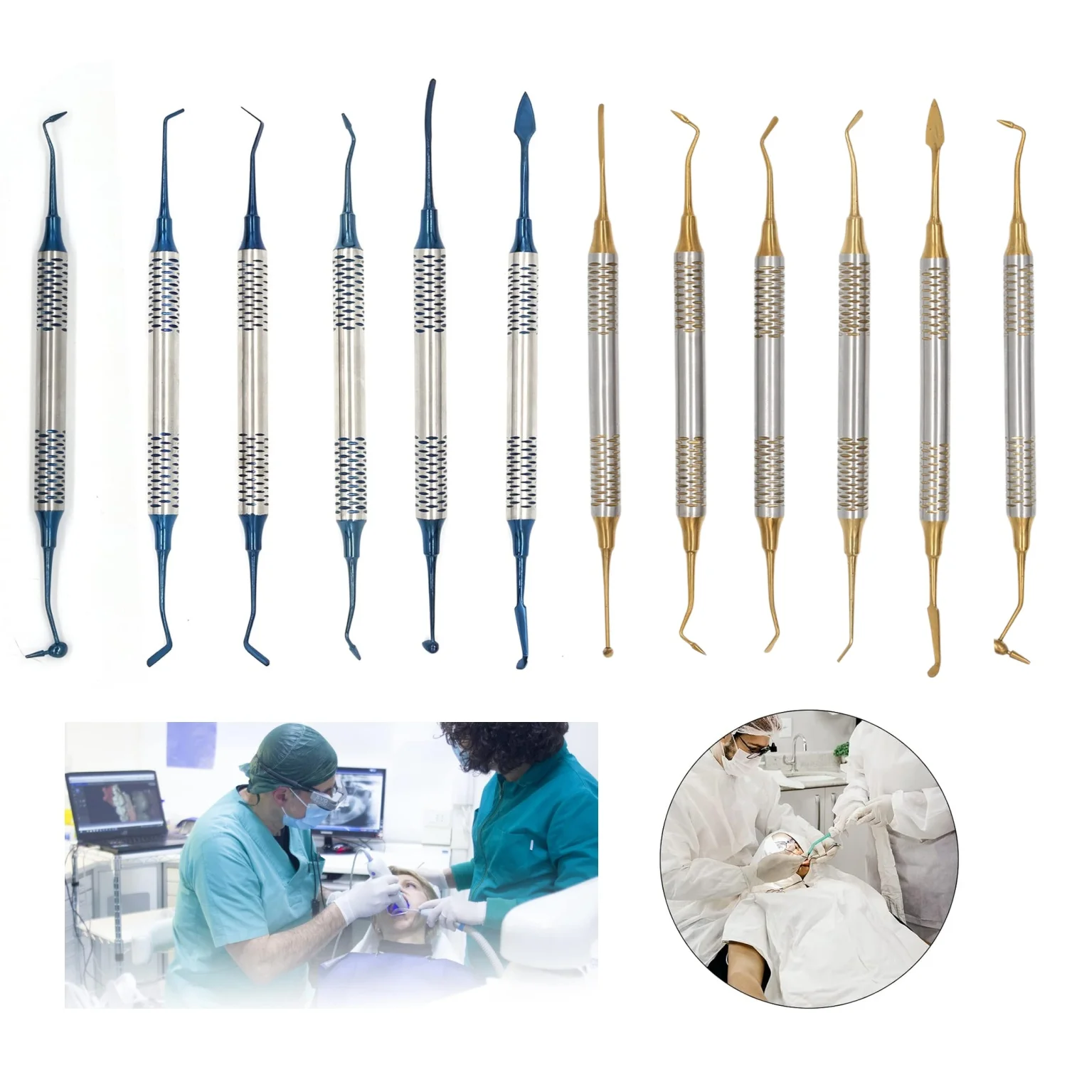 

Dental Composite Resin Filling Scraper, Non Stick Dental Filling Spatula,Titanium Plated Resin Filler Dentistry Restoration Tool