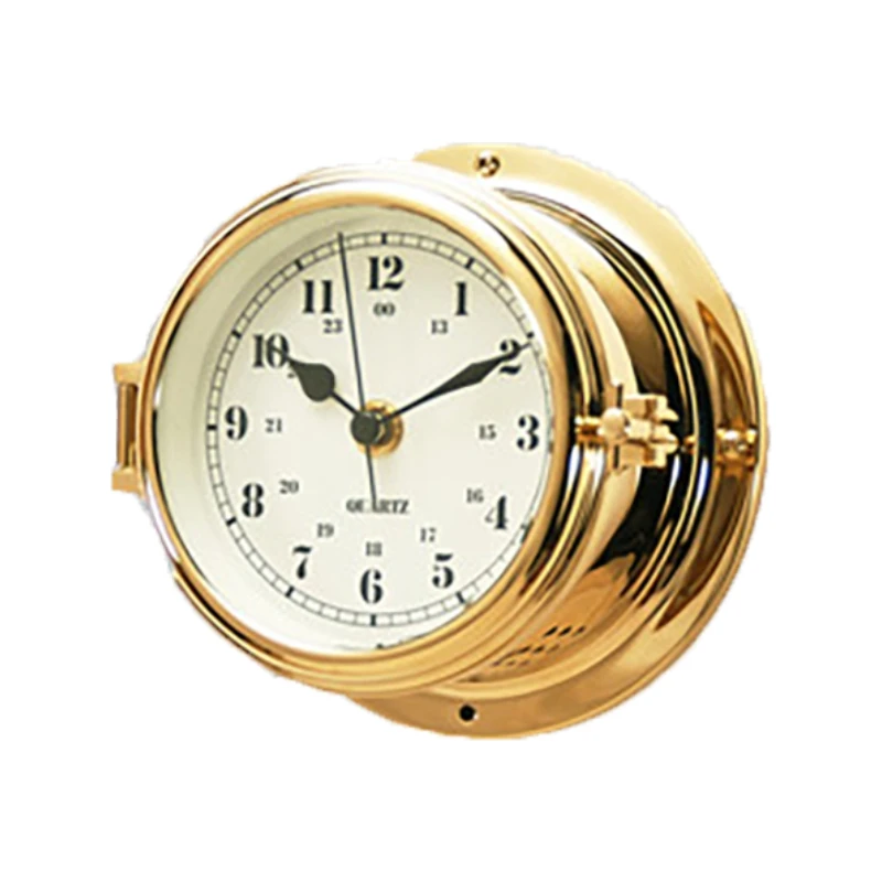 Marine brass wall-mounted Nautical clock marine digital quartz clock marine chronometer