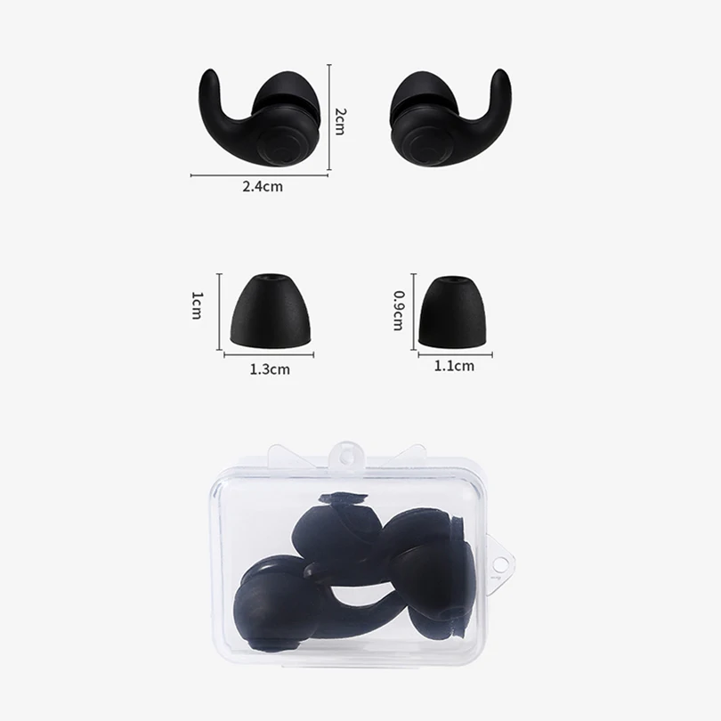 1 세트 잠자는 Tapones 용 귀마개 Oido Dormir 소음 감소 귀마개 방수 실리콘 보호 Oordopjes 귀마개 세트