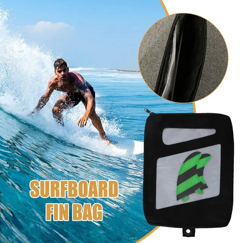 

Surfboard Fin Bag Fin Organizer Carrying Bag Travel Bag Portable Carrier Pouch Large Capacity Surfing Fins Storage Waterproof