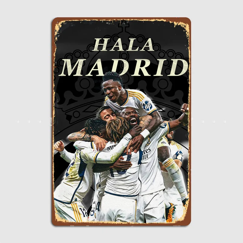 

Jude Bellingham Vinicius Junior Football Player Retro Metal Poster Pub Sign Club Bar Indoor Wall Room Decoration Home Decor