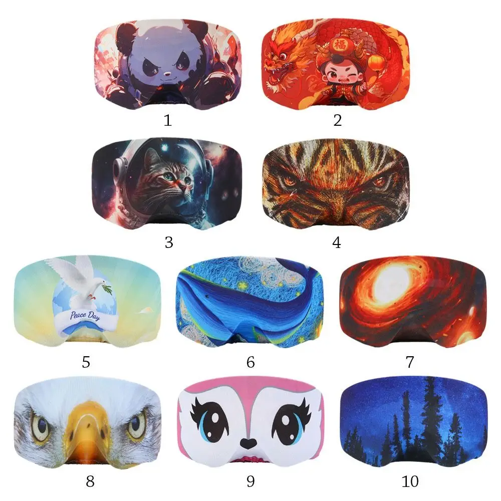 Protable Elastic Protection Mask Cover for Snowboard Goggles Glass Anti-scratch Dust-proof Storage Sleeve Bag Ski Eyewear Guard
