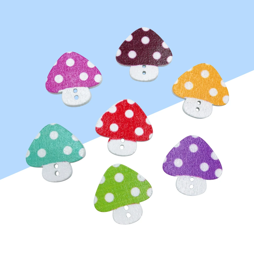 

50Pcs Multifunctional 23x23mm Wood Buttons for Sewing Knitting Crochet Scrapbooking Craft Projects and Embellishments