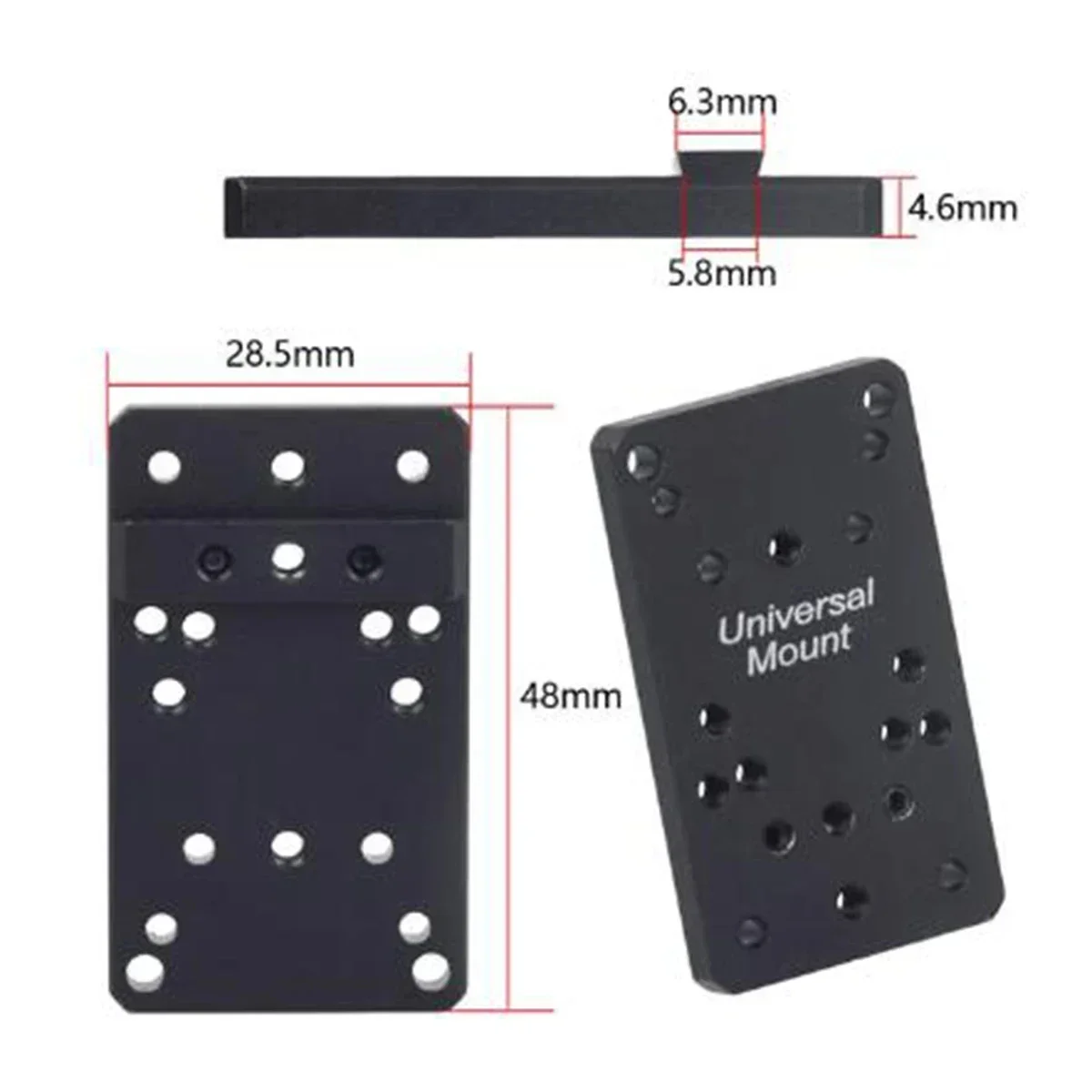 Tactical Glock Rear Sight Mount Plate Base For Universal Red Dot Sight Pistol Accessories For Trijicon RMR SRO Hunting ISPC