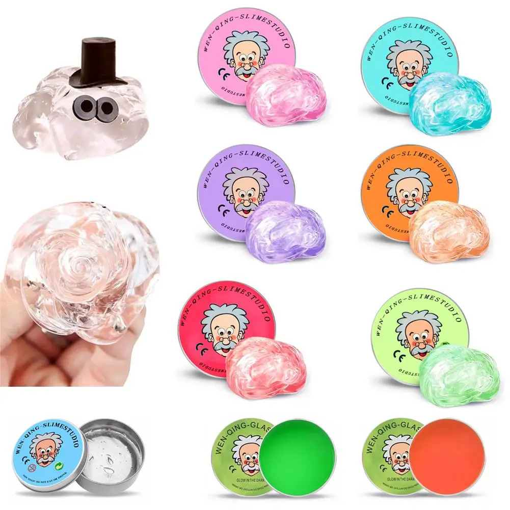 Brinquedos coloridos de descompressão líquida não newtoniana para crianças composto de modelagem elástica transparente artesanato criativo não tóxico