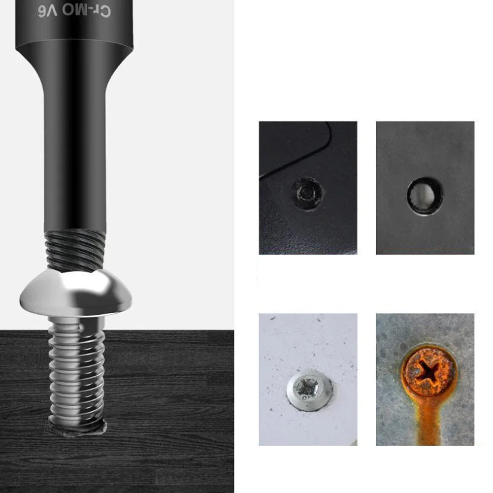7Pcs Screw Extractor Drill Bit Set Alloy Steel Damaged Screw Remover Multi-Spline Bolt Screw Extractor Bolt Extractor Power Tool