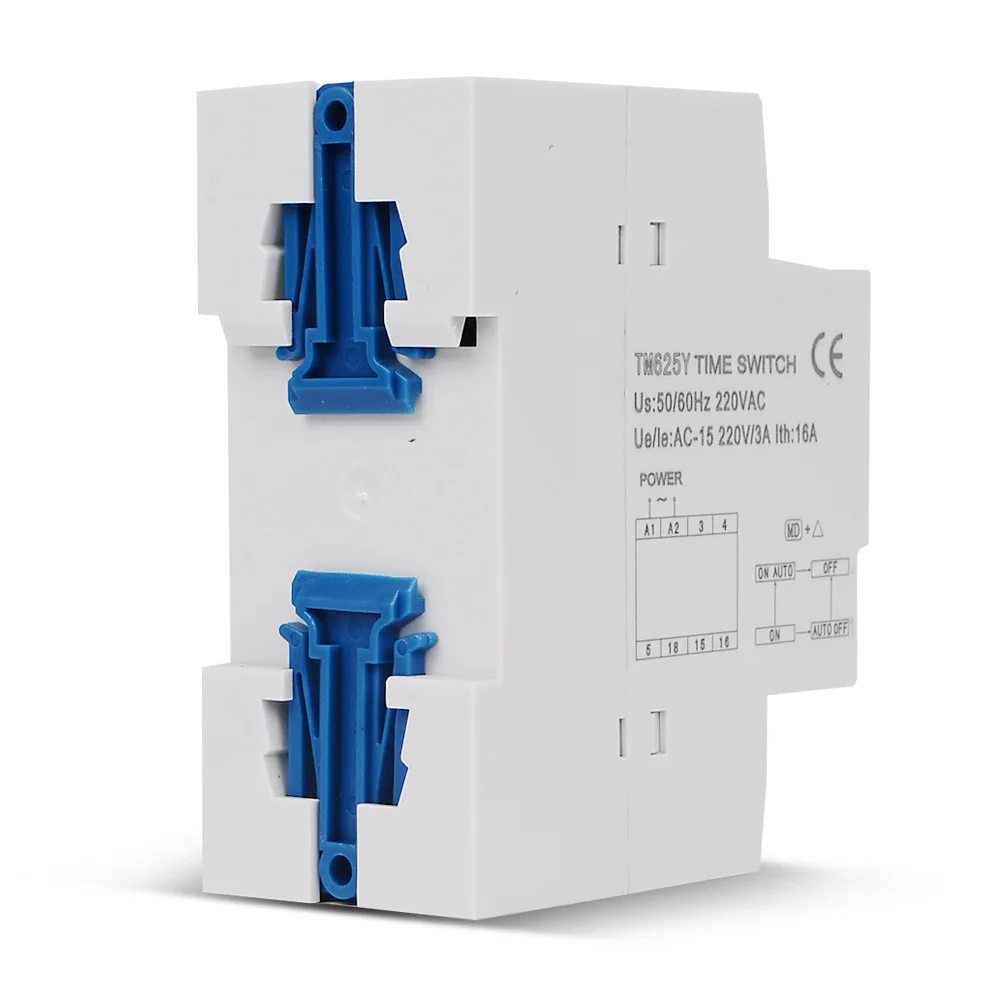 1 PC Timer Switch 220VAC 50/60Hz Infinite Year Cycle Monthly Timer Switch TM625Y Smart Timer Switch DIN Rail