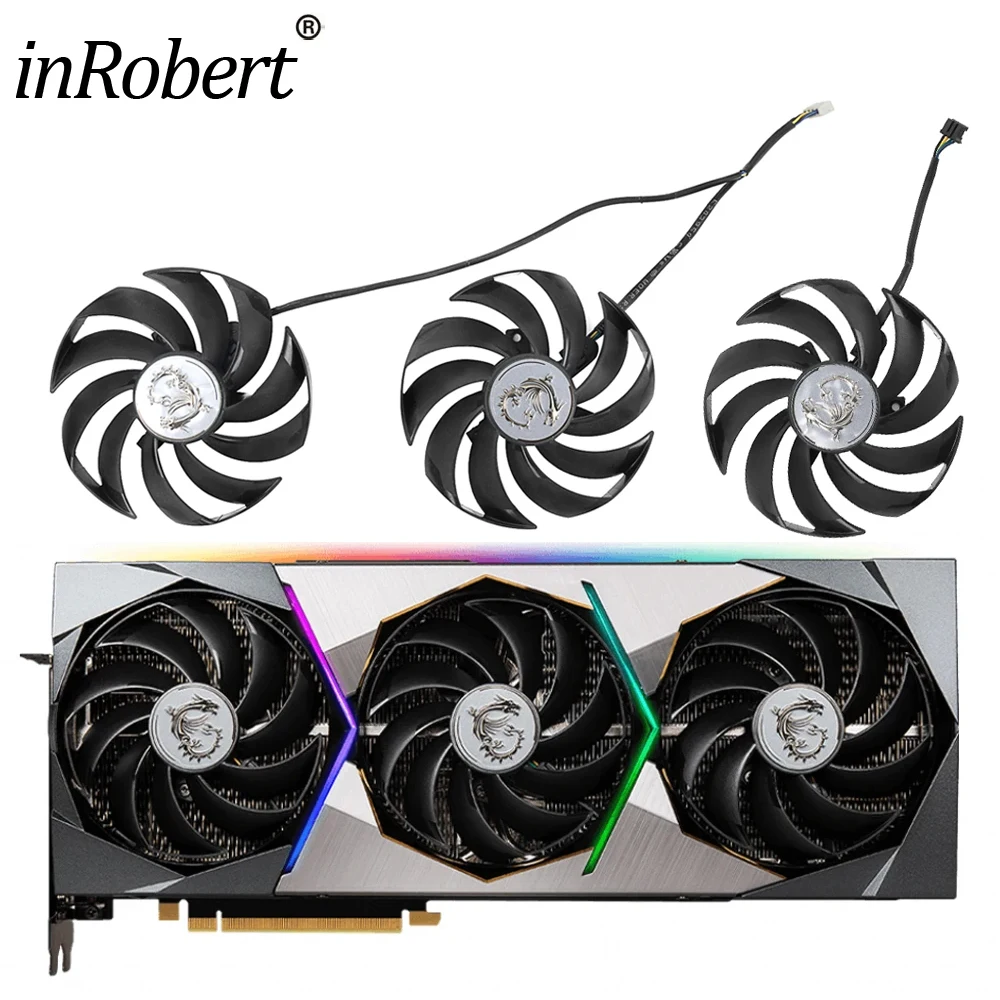 

New 95MM PLD10010B12HH GPU Cooler Fan Replacement For MSI GeForce RTX 3070 3070Ti 3080 3080Ti 3090 SUPRIM X Graphics Video Card