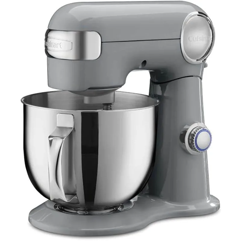 5.5-quart 12-speed stand mixer with mixing bowl, chef's whisk, flat paddle, dough hook and splash guard with pour spout