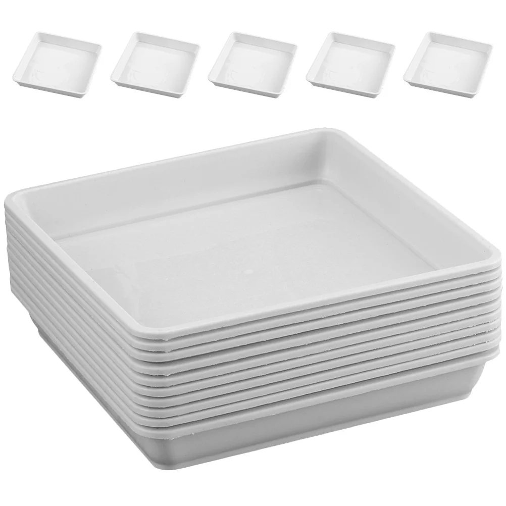 

15pcs Plant Saucer Tray Plastic Square Drip Tray For Potted Plants Water Collection Base Indoor Outdoor Garden Flower Pot Holder