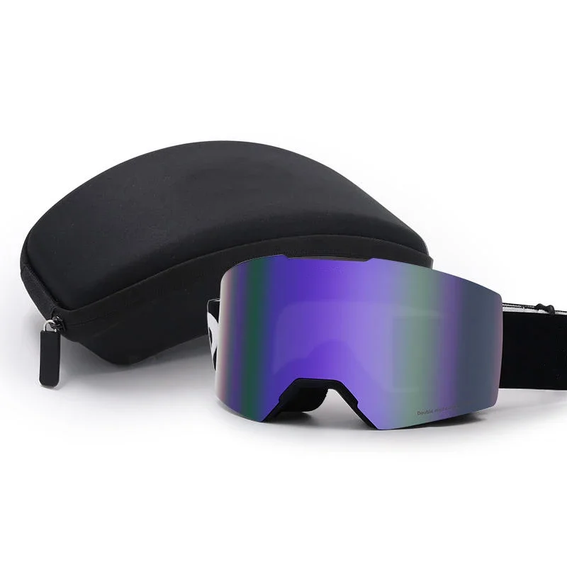 Best Quality Ski Eye Protection Googles anti Fog Mirrored Lens Magnetic Snowboard Snow Glasses Ladies Ski Goggles