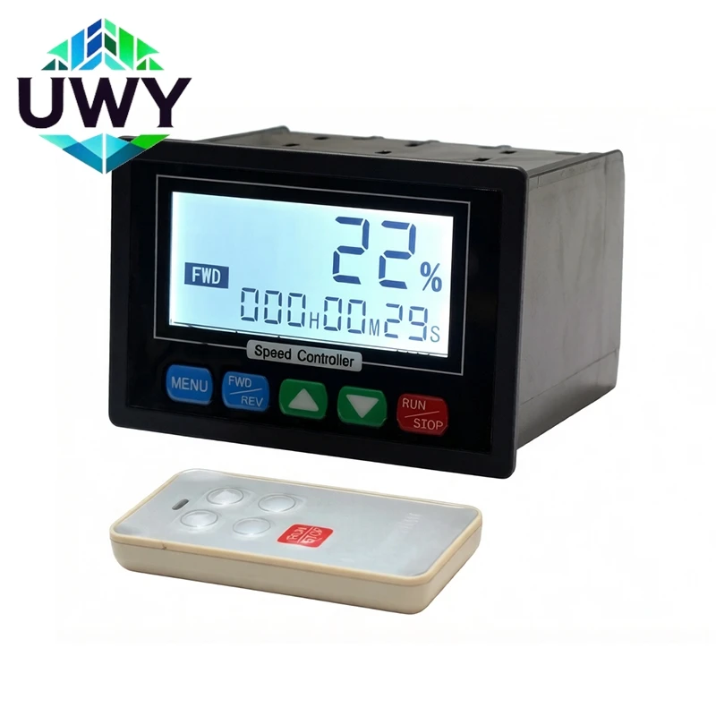 PWM DC Motor Speed Controller LCD Digital Display DC Motor Governor Forward Reverse Stop Control With IR Remote Control