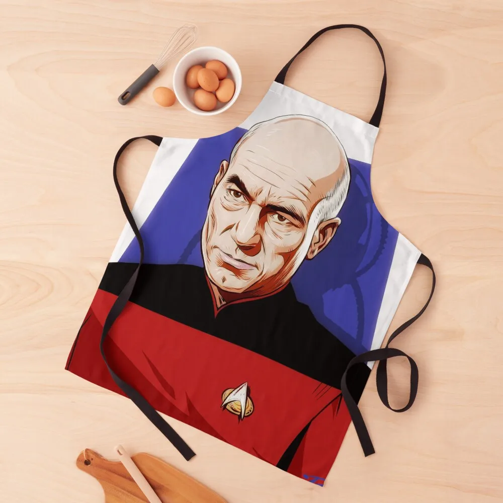 

Patrick Stewart - An illustration by Paul Cemmick Apron japanese style women's kitchens for kitchen useful Apron
