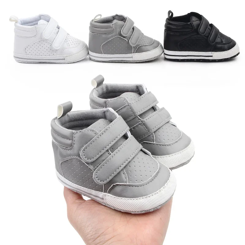 

New 0-18M Baby Shoes Boy Newborn Infant Toddler Casual Comfor Cotton Sole Anti-slip PU Leather First Walkers Crawl Crib Shoes