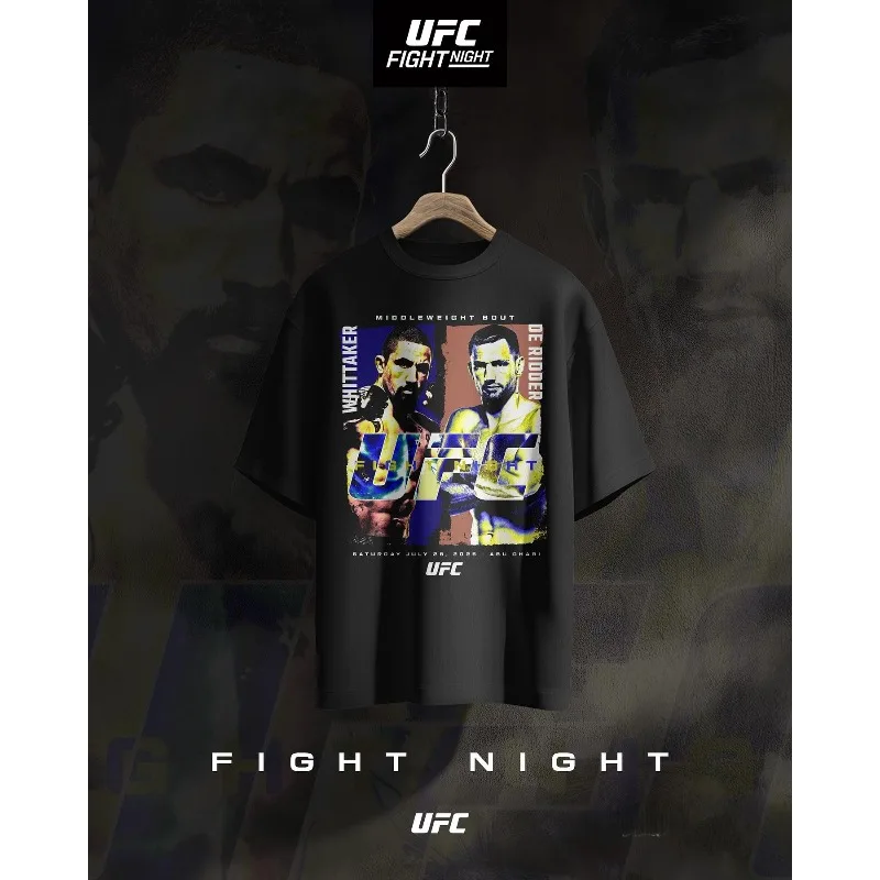 

UFC 2026 UFC Fight Night 193 Abu Dhabi Match Up T-Shirt 100% Cotton Comfortable Boxing Fighting Men's Women's Loose Causal Top