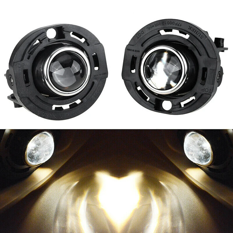 1 Pair Car Front Fog Light Lamp With Bulbs For 2011-2017 Chrysler Dodge Jeep 68140324AA 5182021AA