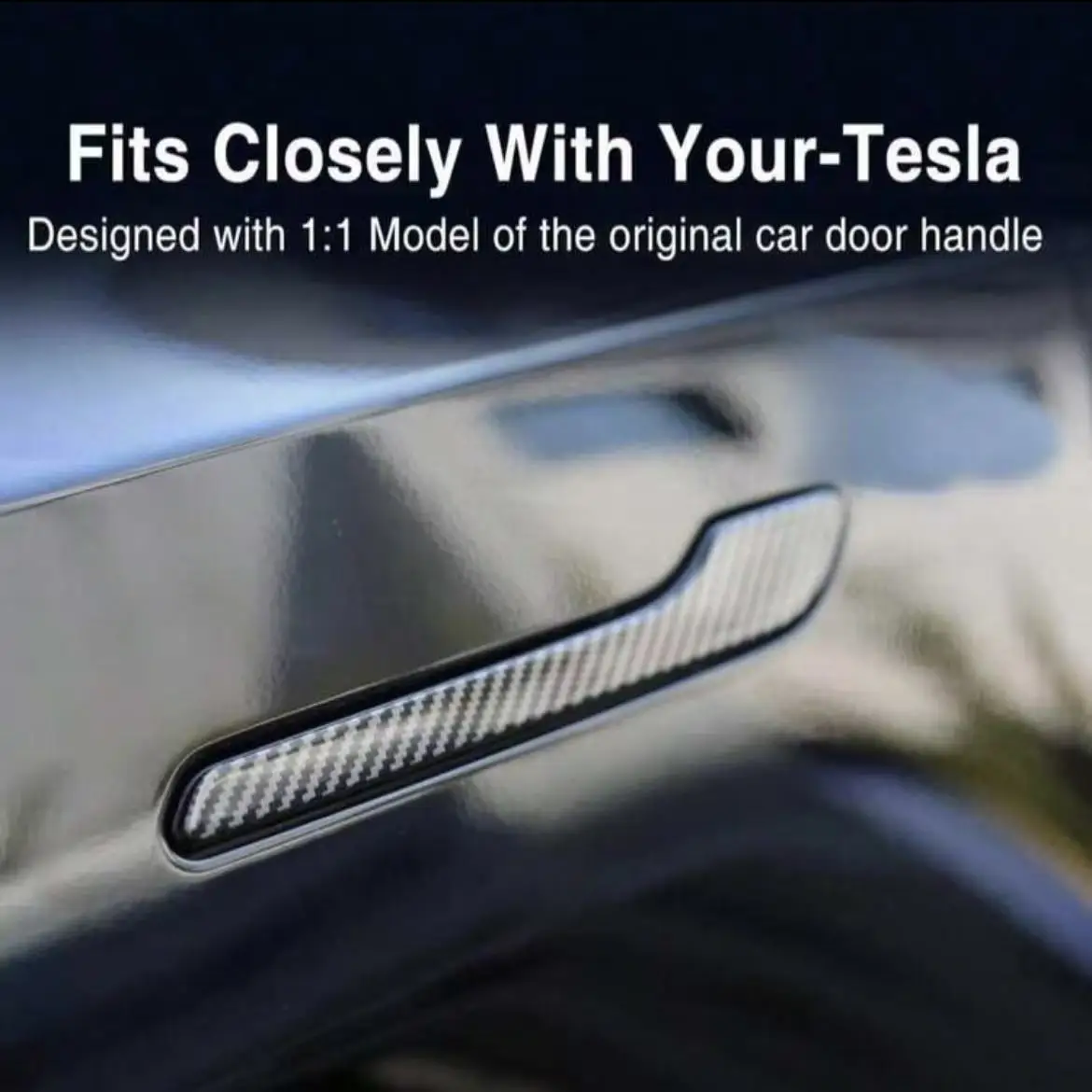 1 Set Geeignet für Tesla Aktualisiertes Modell 3Y Türgriff-Schutzfolie, Kratzfeste TPU Transparente Schutzfolie – Detail 3