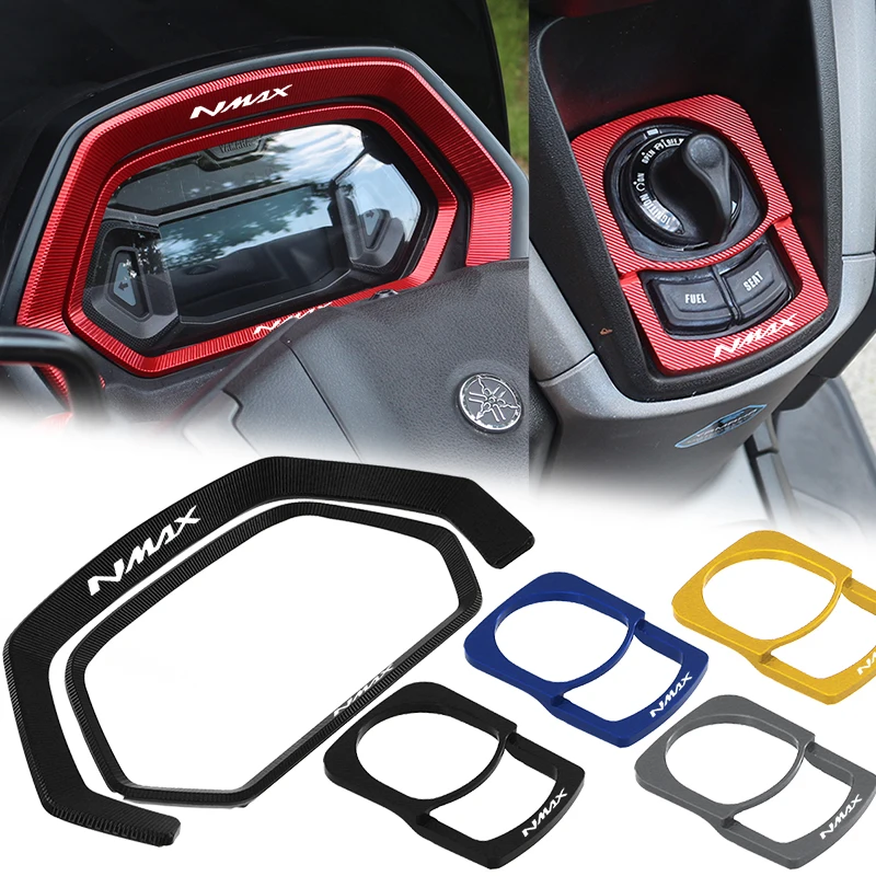 For YAMAHA NMAX 155 NMAX155 N-MAX 2025 Motorcycle Starter Button Cover Instrument Guard Electric Door Lock Switch Cover