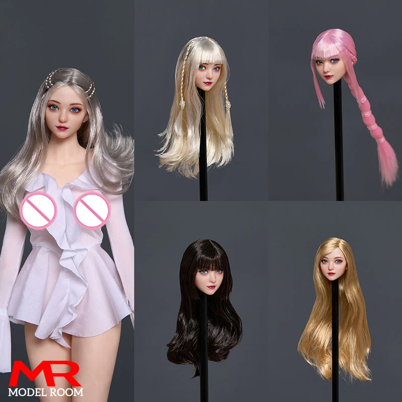 

Z6TOYS ZC015 1/6 разноцветные подвижные глаза, женская голова, скульптурная модель, подходит для 12 дюймов TBL S42 AT201 AT202 AT203, экшн-фигурка Pale