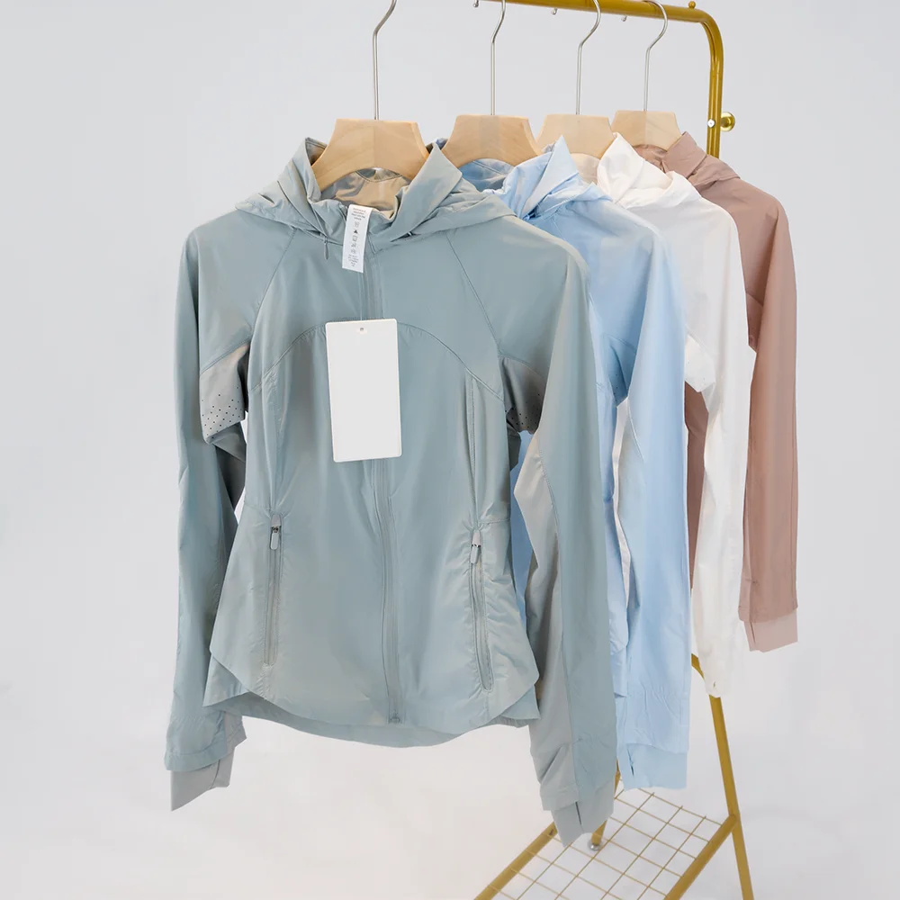 

LULU FLORA Женская приталенная куртка UPF 100+ с защитой от ультрафиолета - дышащий повседневный солнцезащитный топ с воротником-стойкой