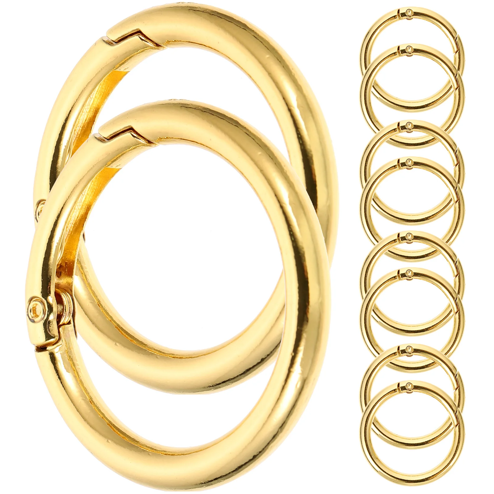 10Pcs Durable Flat Key Rings Metal Split Circles for DIY Key Chains Crafts Supplies Retro Style Keyrings Keychains