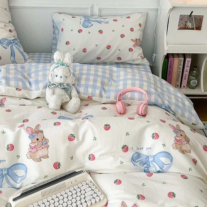 

Customizable new cotton cartoon four-piece set