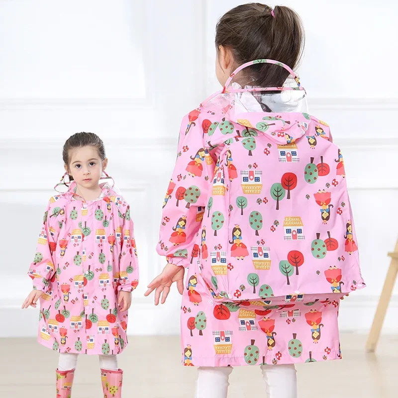 

Водонепроницаемый плащ-пончо, дождевик для детей, мальчиков и девочек, учащиеся начальной школы, сиамский мультяшный единорог
