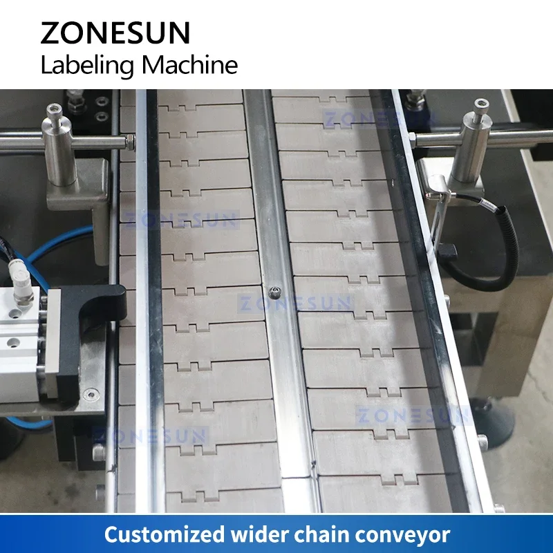 ZONESUN Automatic Square Flat Bottle Labeling Machine Sticker Label Applicator Labeler Packing Equipment ZS-TB300R