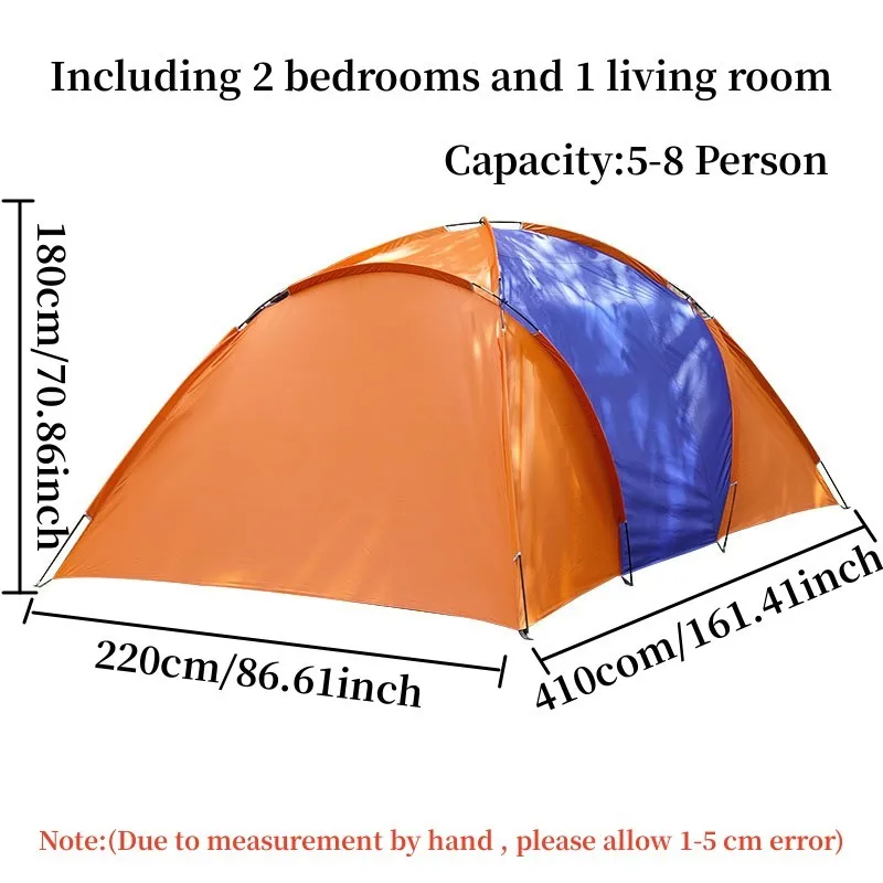 Imagem -04 - Barraca de Acampamento ao ar Livre Grande Barraca Proteção Solar Impermeável Protetor Solar Dupla Camada Portátil Caminhadas Escalada Piquenique 46 Pessoa
