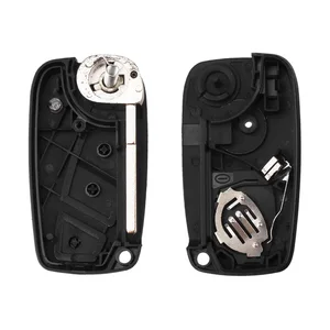 Keyyou-Filp Car Shell Case Key Case, Fob Switch, Case for Fiat, Iveco, Punto, Ducato, Stilo, Panda, Idea, Doblo, Bravo, 2 or 3 buttons 8 Main Sales Botao Air Conditioning Stilo - №5