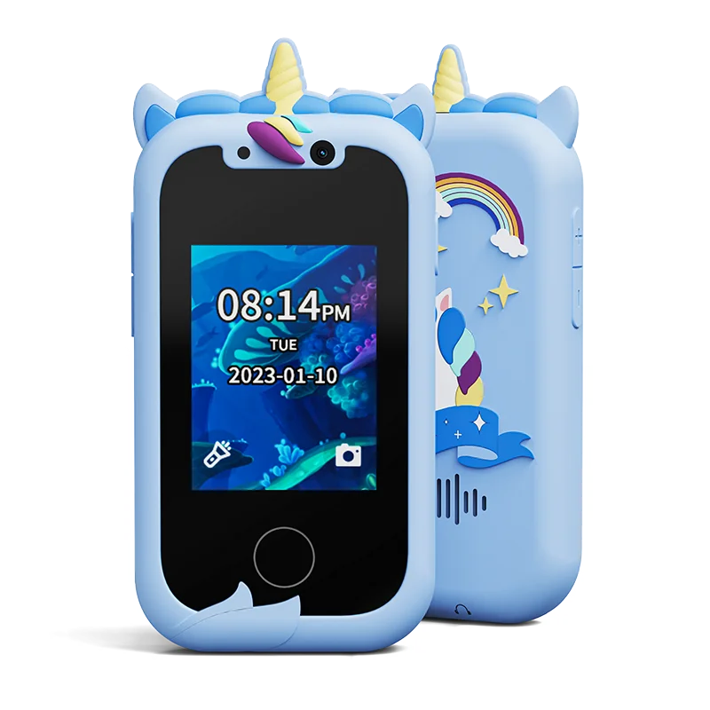 Juguete de música de teléfono temprano para niños, cámara de Selfie de unicornio, reproductor de música de grabación de fotografía, regalo de