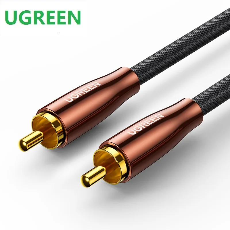 

UGreen AV155 Coaxial Spdif Audio Fever Subwoofer RCA Lotus Cable Video Signal 75 Ohm Line
