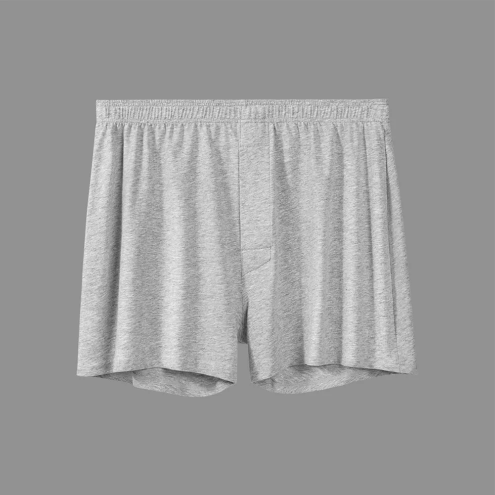 رمادي أسود عادية الرجال فضفاض واسعة الساق النوم السراويل القطن الملاكمين السراويل جذوع المنزل النوم قيعان الملابس الداخلية #6