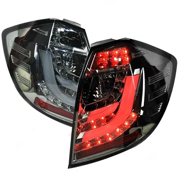 AIROW For Honda Fit Jazz LED Tail Lamp Hatchback 2009-2010 Black Bottom Transparent Surface SN