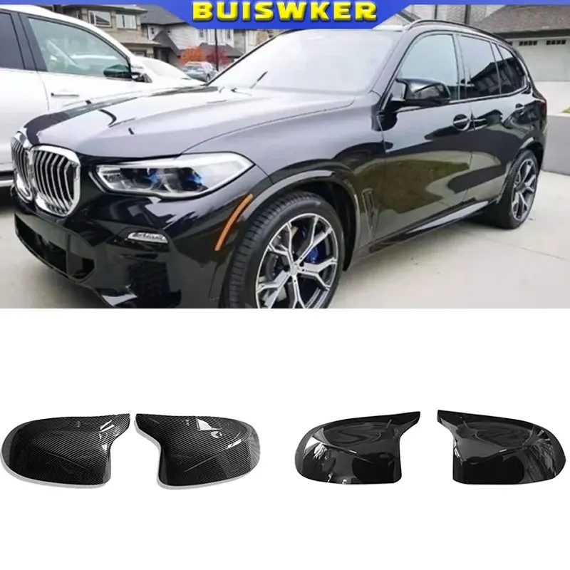 السيارات سيارة الرؤية الخلفية غطاء مرآة جانبية الكسوة لسيارات BMW F25 X3 F26 X4 F15 X5 F16 X6 2014 -2018 ألياف الكربون نمط