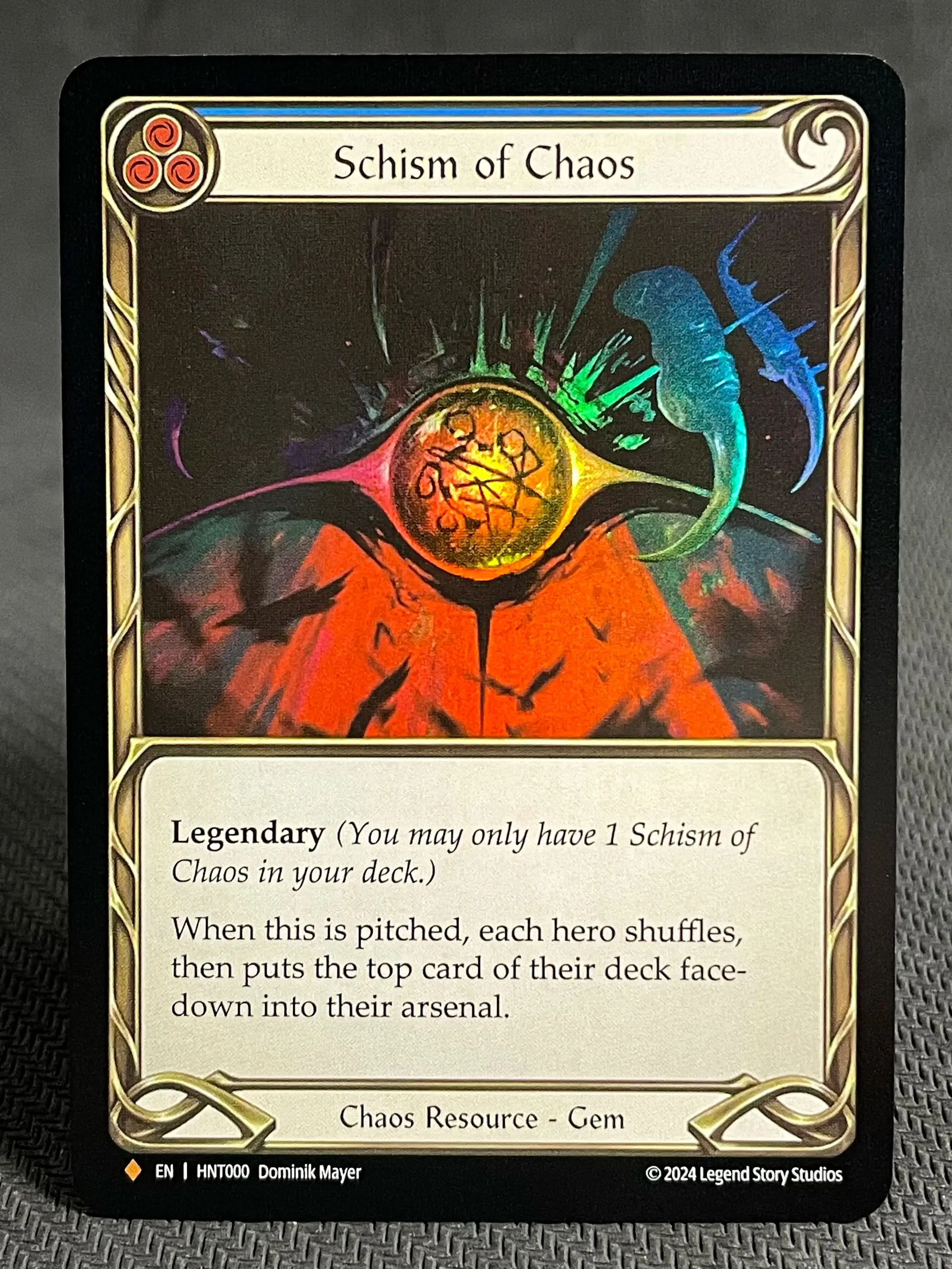 Carte FAB arc-en-ciel feuille cartes proxy sang éclaboussé gilet commande et conquérir maître Cog Stonewall gantelet se fait dans un Flash