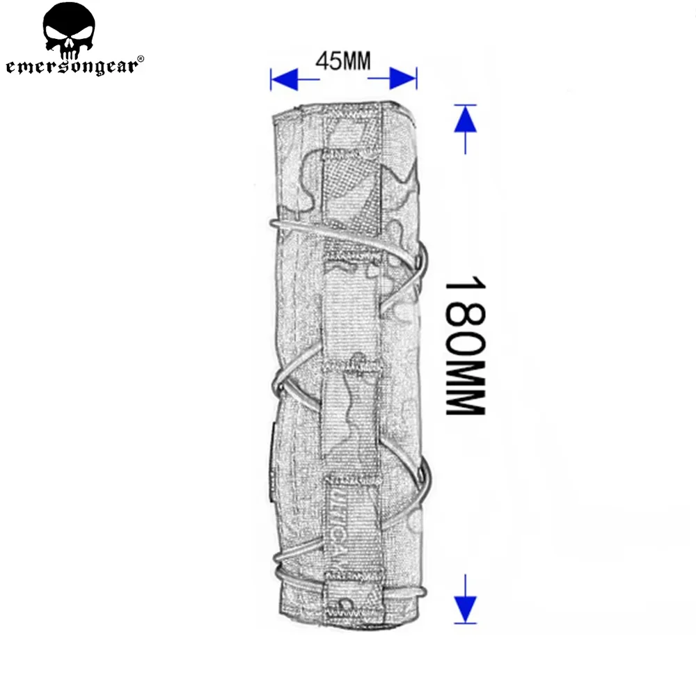 EMERSONGEAR funda supresor Airsoft 18cm – protección táctica - imagen 4