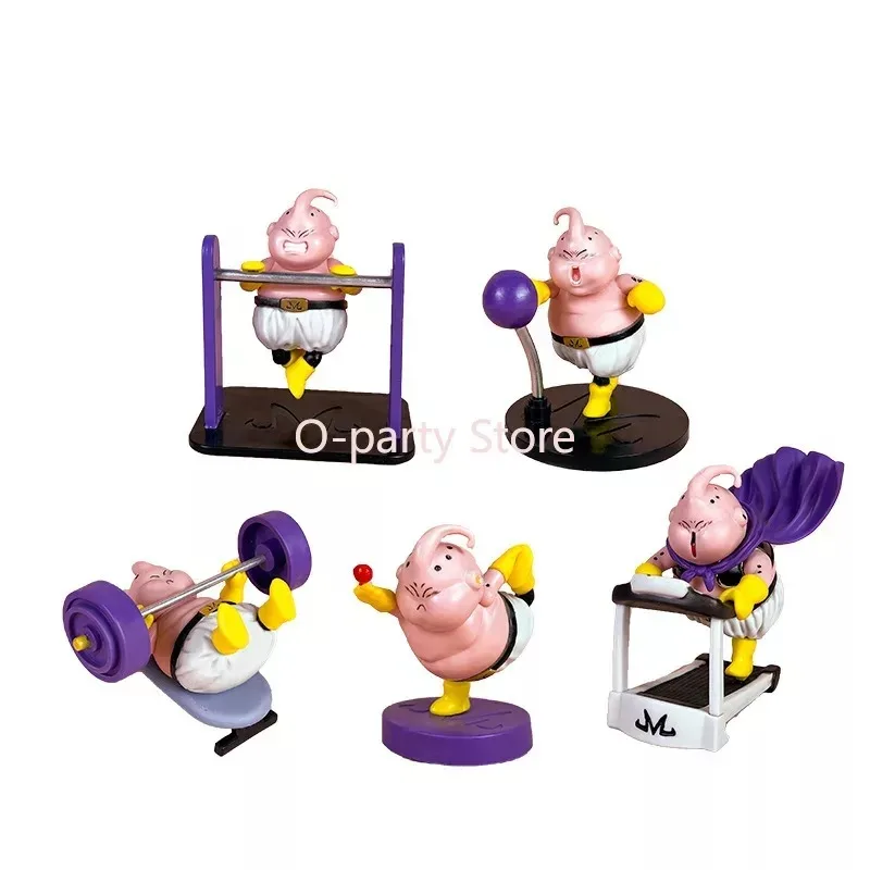 Modelo coleccionable de Dragon Ball Z, versión de Fitness de Majin Buu para decoración del hogar